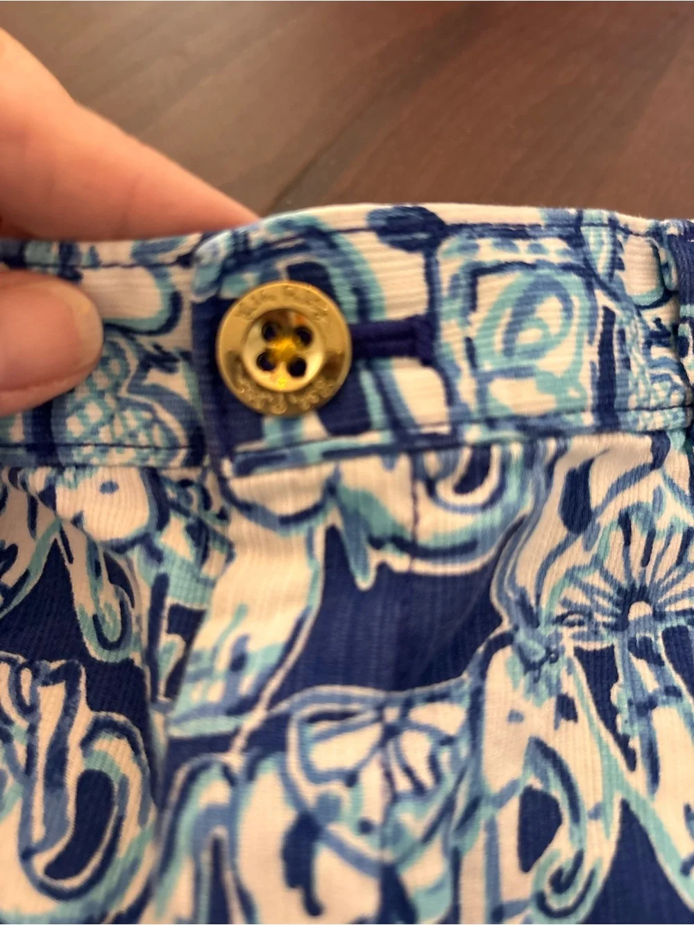 Girls Lilly Pulitzer Navy & White Elephant-Print Shorts